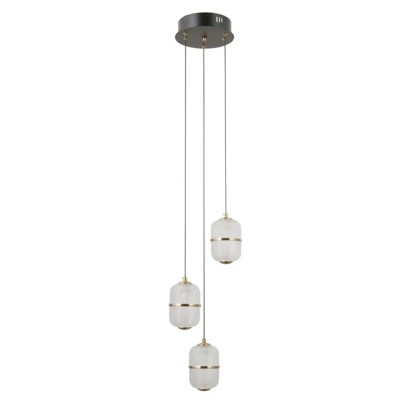 Bestpreis Italux Alani PND-34375-3-BK Pendelleuchte 3x15W/LED 3000K 1170lm IP20