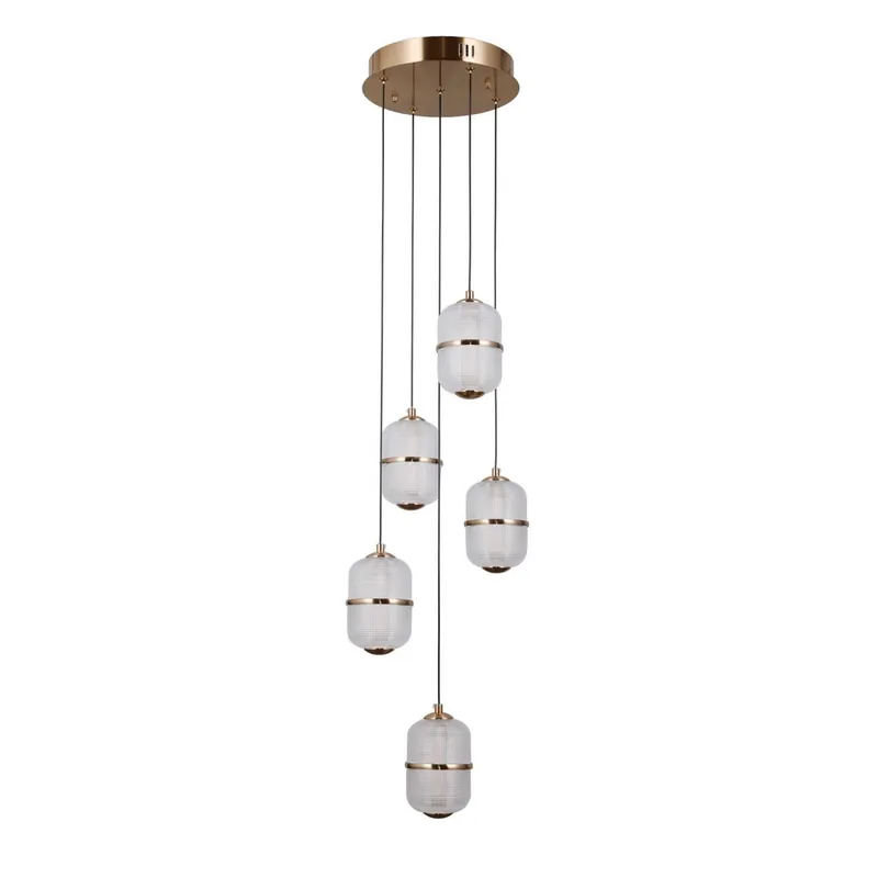 Günstig Italux Alani PND-34375-5-HBR Pendelleuchte 5x28W/LED 3000K 2184lm IP20