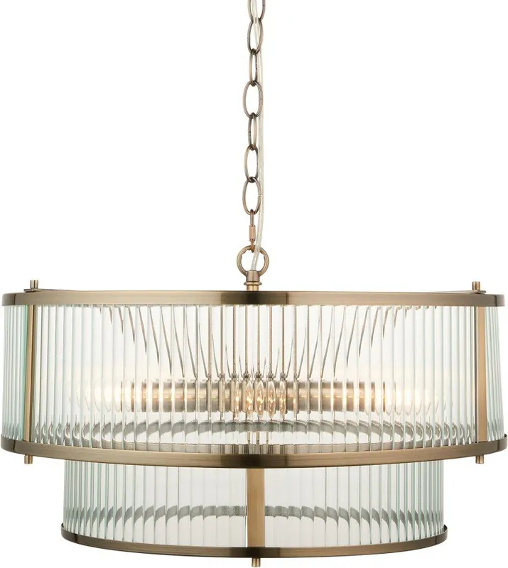 Begrenztes Angebot Endon Ridgeton 110944 Pendelleuchte 5x6w/e14 ip20