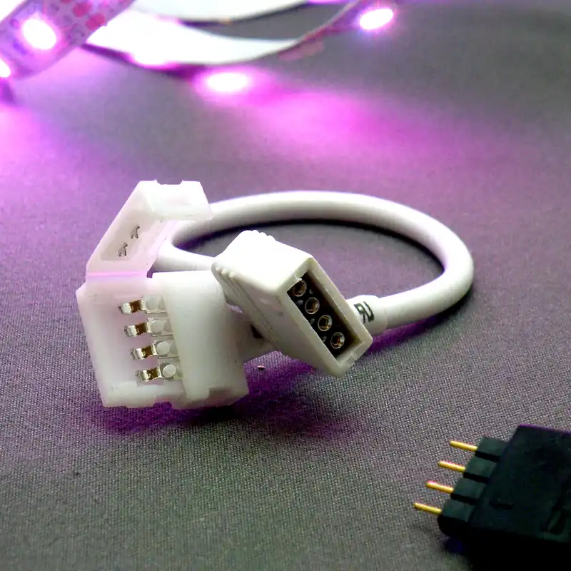 Flex-Verbinder/Einspeiser für RGB LED Strips 5050 10mm mit PIN Nur Für Kurze Zeit