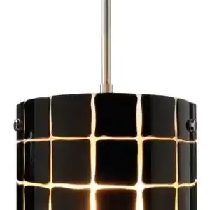 Neuheit Hängeleuchte Casilla, Glas weiß / schwarz