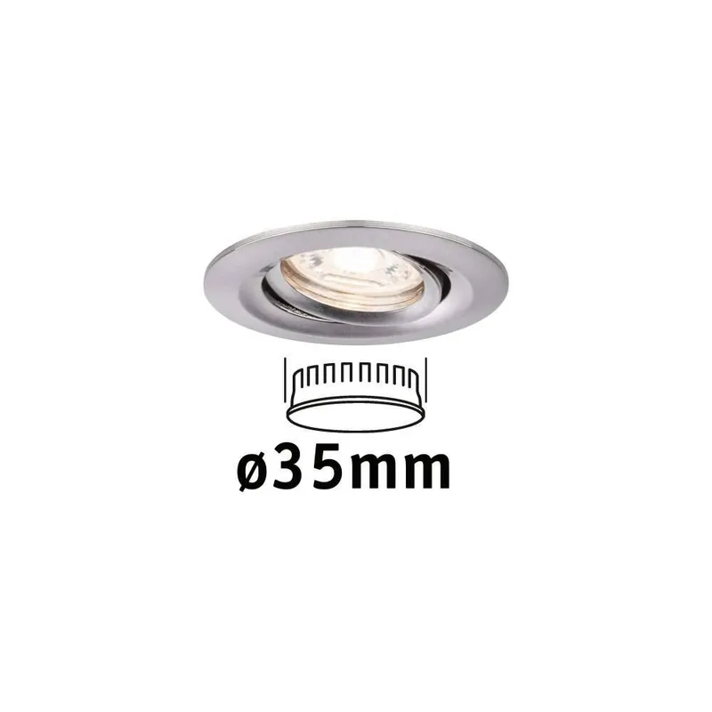 Schneller Versand Paulmann LED Einbauleuchte Nova mini Coin 1er-Set schwenkbar 4W 2700K Eisen gebürstet 230V