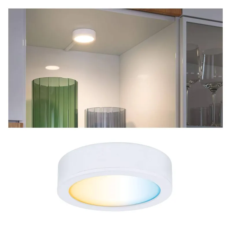 Paulmann Möbelleuchten Clever Connect Spot Disc Weiß matt 12V 2,1W TunableWhite 2.700K Zertifiziert