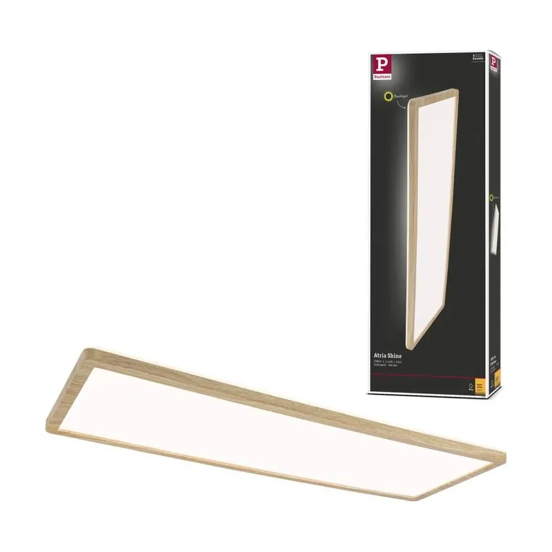 Direkt Vom Hersteller Paulmann LED Panel Atria Shine Backlight IP44 eckig 580x200mm 22W 2300lm 3000K Holzoptik