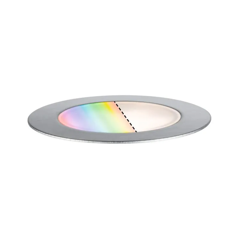 Paulmann Plug & Shine LED Bodeneinbauleuchte Smart Home Zigbee Floor RGBW Einzelleuchte IP67 RGBW 2W Edelstahl Preisreduziert