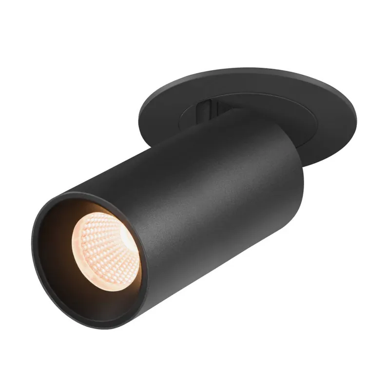 SLV NUMINOS® PROJECTOR S, Deckeneinbauleuchte, 2700 K, 20°, zylindrisch, schwarz / schwarz Neue Kollektion