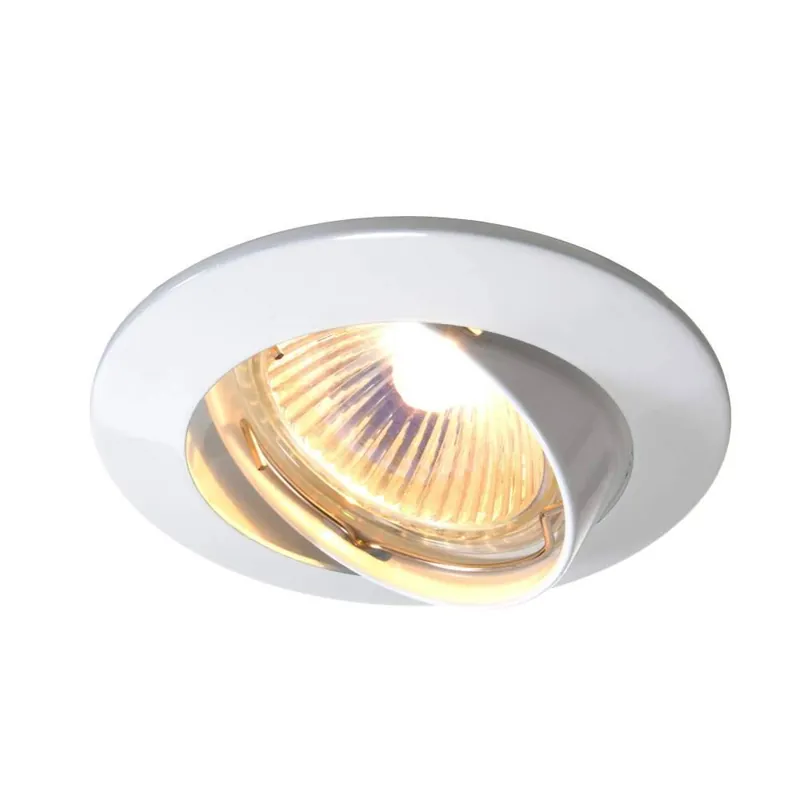 Must-Have Deko-Light Deckeneinbauring, Style Round, Tilt, 1x max 35 W MR16, Weiß, Spannungskonstant, 12 V/AC/DC