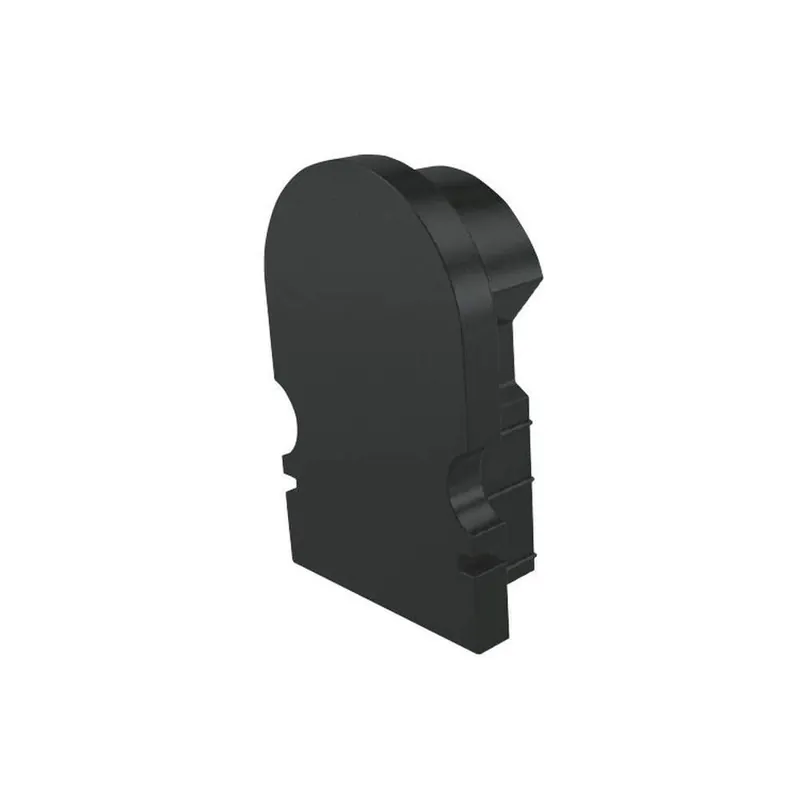Nur Heute Deko-Light Profil Endkappe, Endkappe R-AU-02-08 Set 2 Stk, Kunststoff, Schwarz, Tiefe: 14 mm, Breite: 6 mm, Höh