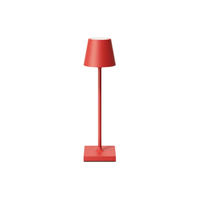 Schneller Versand Akku-Tischleuchte Nuindie pocket 210mm feuerrot 1,4W Flex-Mood 2200K/2700K IP54