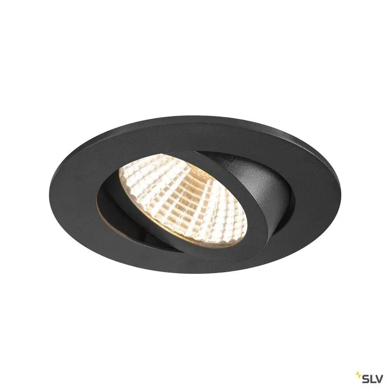 SLV NEW TRIA® 68, Deckeneinbauleuchte, 2700K, 38°, IP 20, rund, schwarz Wochenendangebot