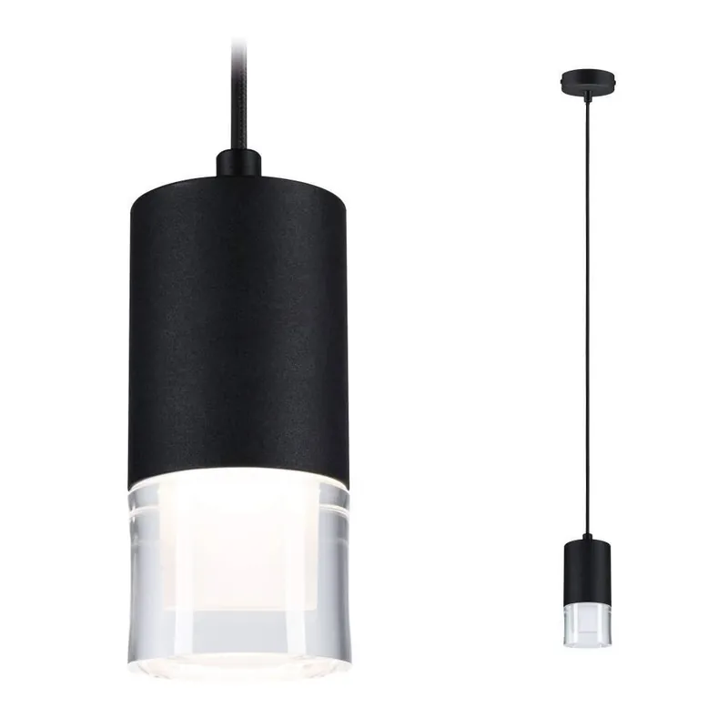 Paulmann LED Pendelleuchte Kame Klar Signalschwarz 9W 3000K 3-Step-Dim IP44 Direkt Vom Hersteller