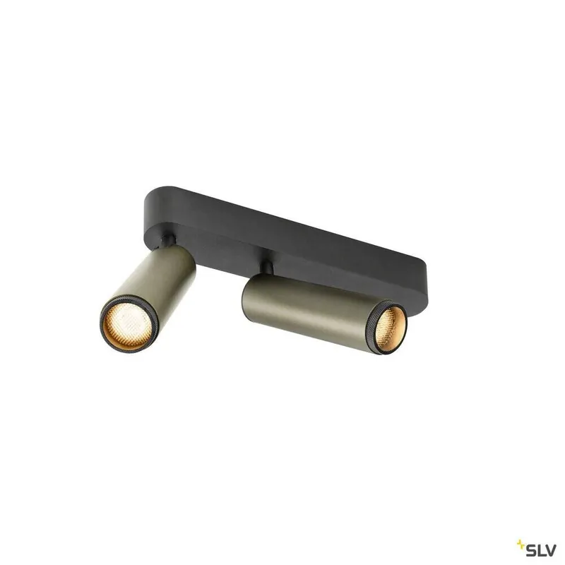 SLV GRIP! M, Deckenaufbauleuchte, double, PHASE, 2700 K, 28 W, 42°, bronze / schwarz Expressversand