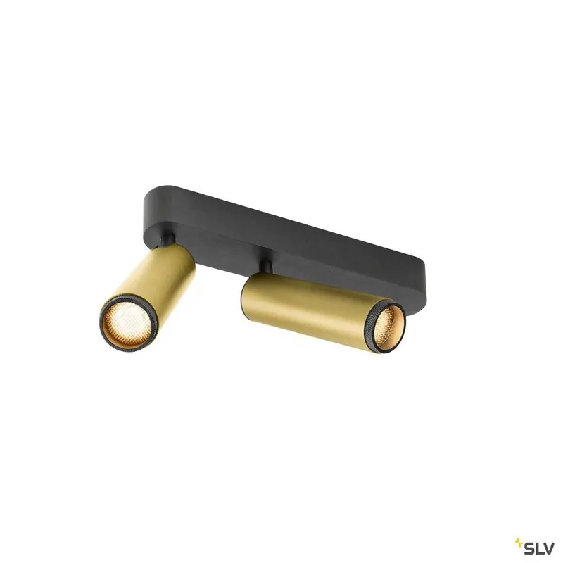 SLV GRIP! M, Deckenaufbauleuchte, double, PHASE, 2700 K, 28 W, 42°, gold / schwarz Sofort Bestellen