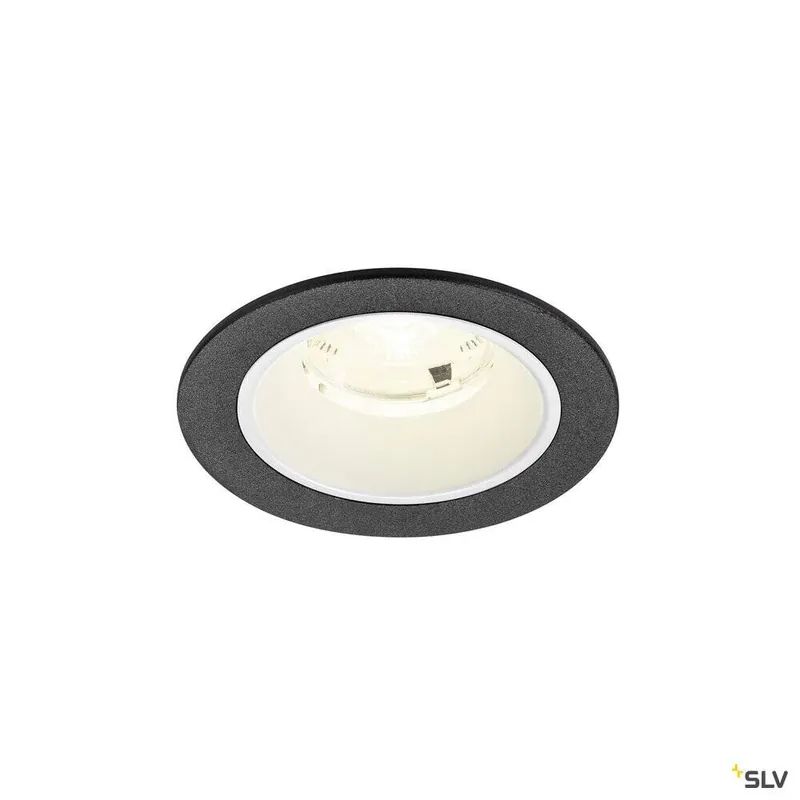 SLV NUMINOS® S, Deckeneinbauleuchte, 4000 K, 20°, IP20, rund, schwarz / weiß Schnäppchen