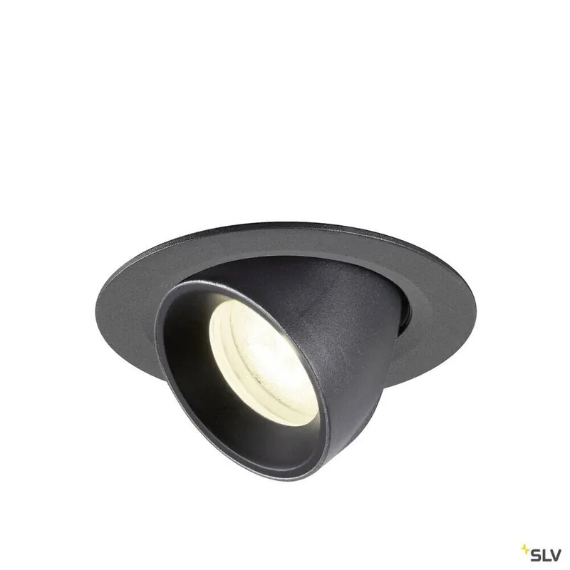 Neuheit SLV NUMINOS® GIMBLE XS, Deckeneinbauleuchte, 4000 K, 55°, IP20, rund, schwarz