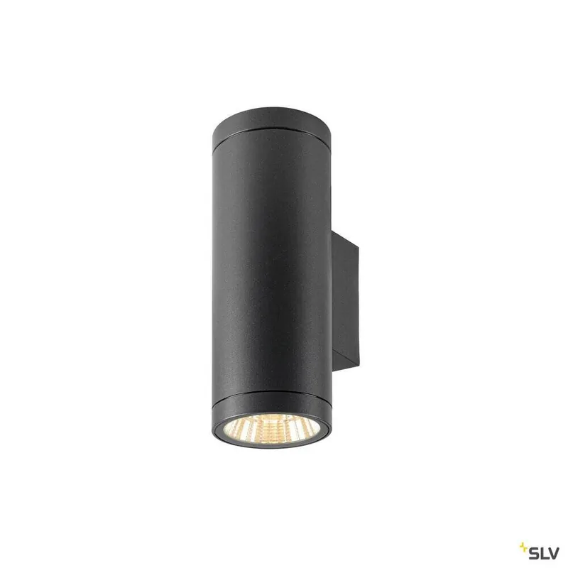 Echt SLV HELIA PRO L, Wandaufbauleuchte, single, DALI, P1, zylindrisch, 2700 K, 10 W, 24°, anthrazit