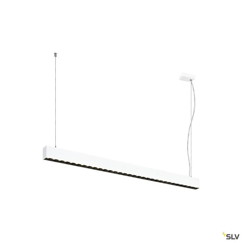Direkt Vom Hersteller SLV GLENOS® PRO, Pendelleuchte, 1,2m, DALI, UGR16, Pendellänge 210 cm, 3000K, 75°, weiß / schwarz