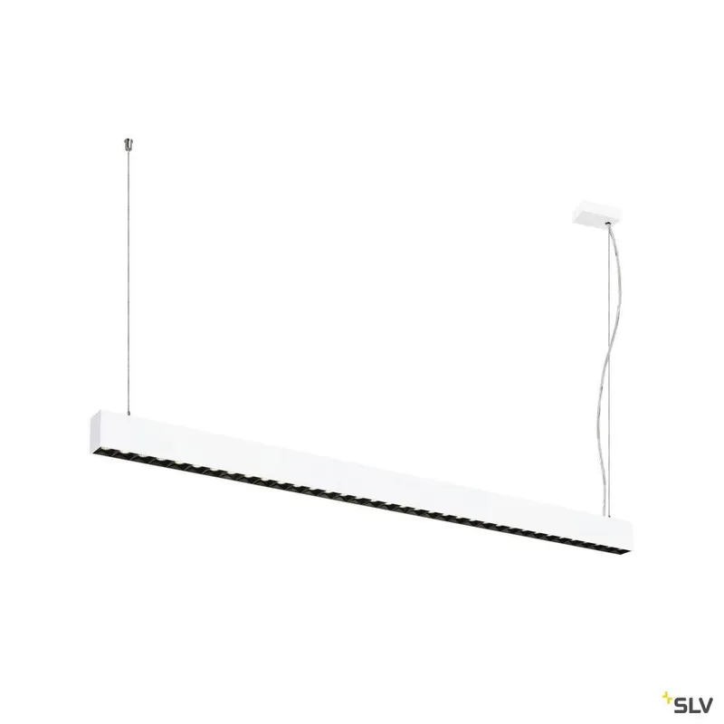 SLV GLENOS® PRO, Pendelleuchte, 1,5m, DALI, UGR16, Pendellänge 210 cm, 4000K, 75°, weiß / schwarz Beliebt