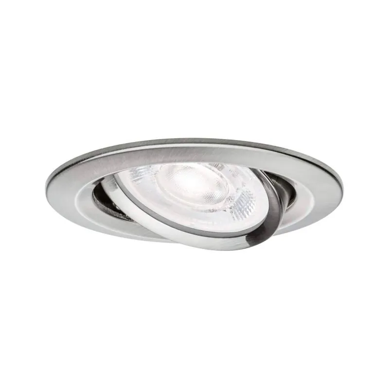 Paulmann LED Einbauleuchte Nova Plus GU10 Flat IP65 93mm 4,9W 550lm 230V dimmbar 4000K Eisen gebürstet Nur Heute