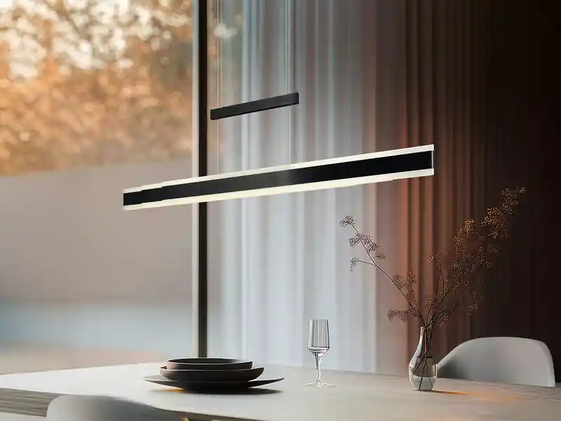 Trio Leuchten LED Pendelleuchte ARCOLA ausziehbar höhenverstellbar Schwarz, max. Breite 152cm Top-Preis
