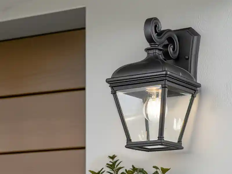 Top-Preis meineWunschleuchte LED Außenwandleuchte Landhausstil Hängelaterne, Höhe 33,5cm