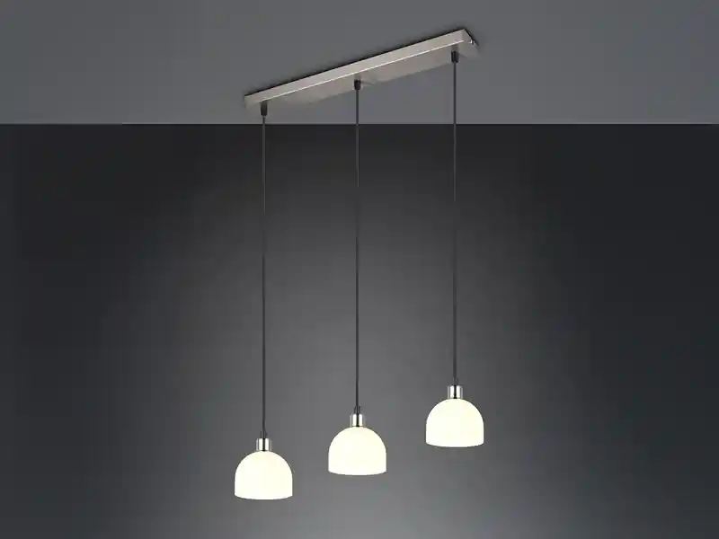 Sonderaktion RL LIVE YOUR LIGHT Pendelleuchte MOLLY 3-flammig Glasschirme Opalweiß, Breite 60cm