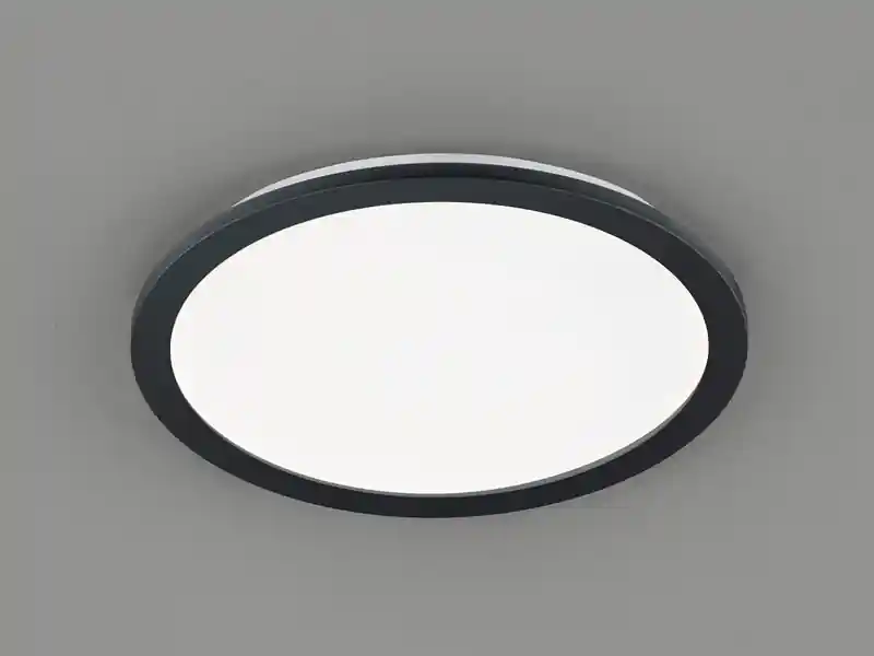 Expressversand RL LIVE YOUR LIGHT Dimmbare LED Deckenleuchte CAMILLUS flache Badezimmerlampe Ø40cm schwarz IP44
