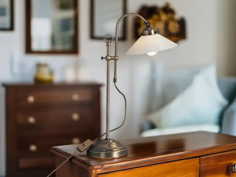 Neu Globo Große Tischleuchte LANDLIFE im Landhausstil mit Glasschirm, max. Höhe 55cm
