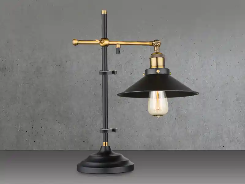 Online Kaufen Globo Tischleuchte LENIUS mit schwenkbarem Metallschirm Schwarz, Höhe 45,5cm