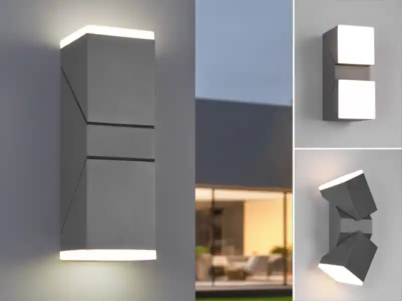 Trio Leuchten Schwenkbare LED Außenwandleuchte AVON, Höhe 28cm, Anthrazit Schneller Versand