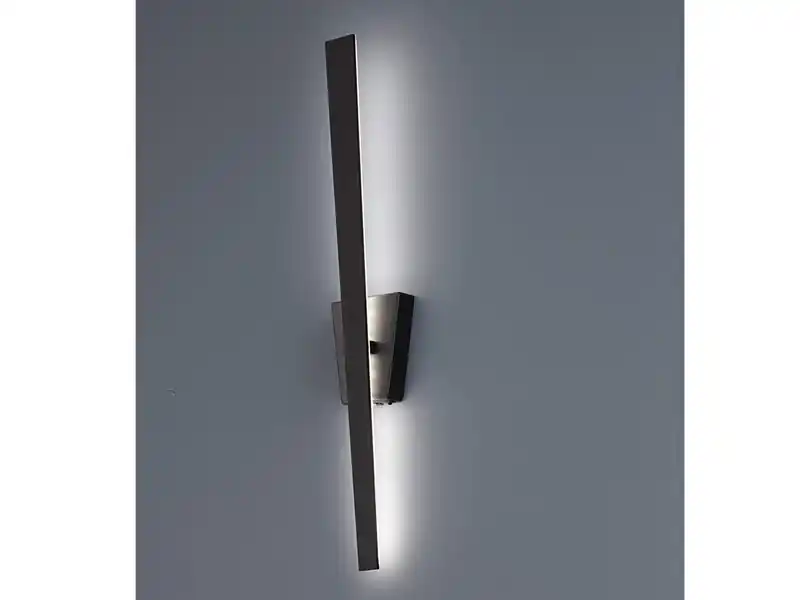 Trio Leuchten Flache LED Wandleuchte ZITA Schwarz indirekte Wandbeleuchtung, Höhe 60cm Preiswert