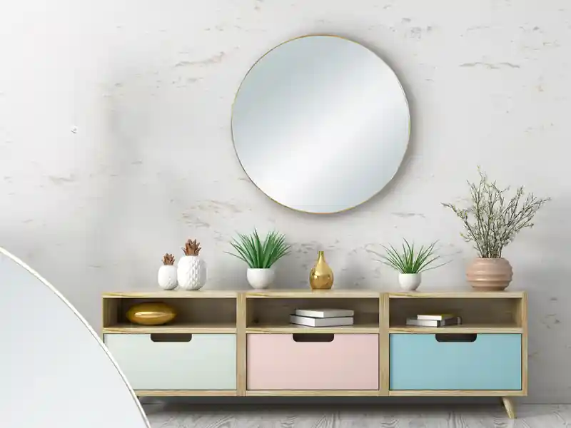 MIRRORS AND MORE Wandspiegel MILA mit Rahmen Gold - Metallspiegel Ø50cm Bestseller