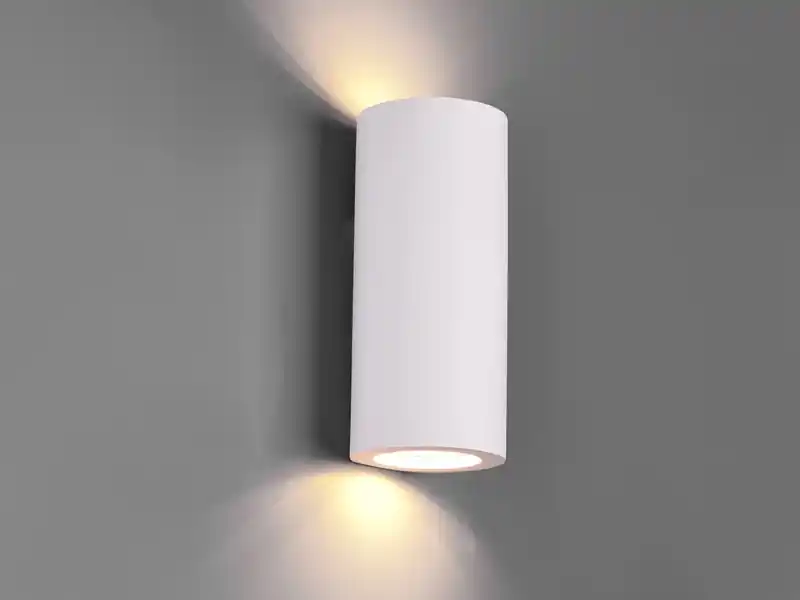 Online Kaufen Trio Leuchten Wandlampe ZAZOU - Spot Gipsleuchte Weiß Up and Down bemalbar, Höhe 16,5cm