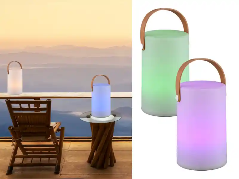 RL LIVE YOUR LIGHT Wiederaufladbare Akku LED Tischleuchte ARUBA mit Farbwechsel, Höhe 20cm Preis Gesenkt