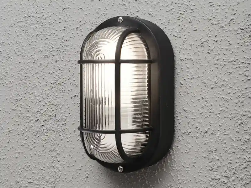 meineWunschleuchte LED Kellerleuchte für Wand-& Deckenmontage Schwarz, Höhe 20cm Bestseller