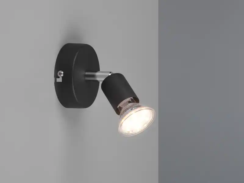 Sofort Bestellen RL LIVE YOUR LIGHT Wandstrahler PARIS 1 flammig Metall Schwarz, Breite 8cm