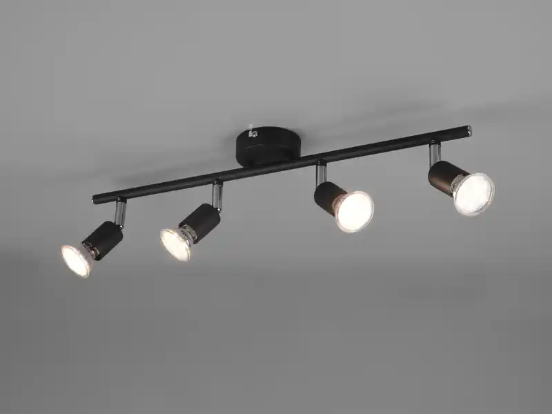 RL LIVE YOUR LIGHT Deckenstrahler PARIS 4-flammig Metall Schwarz, Breite 50cm Jetzt Bestellen