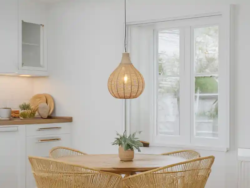 Must-Have Trio Leuchten Pendelleuchte JANNE 1-flammig mit Lampenschirm aus Jute, Ø 34cm