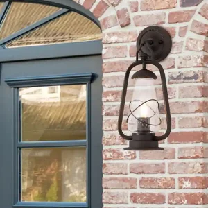 Direkt Vom Hersteller Elstead Lighting Außenwandleuchte MINERS in antiker Laternenoptik, Höhe 42,5cm