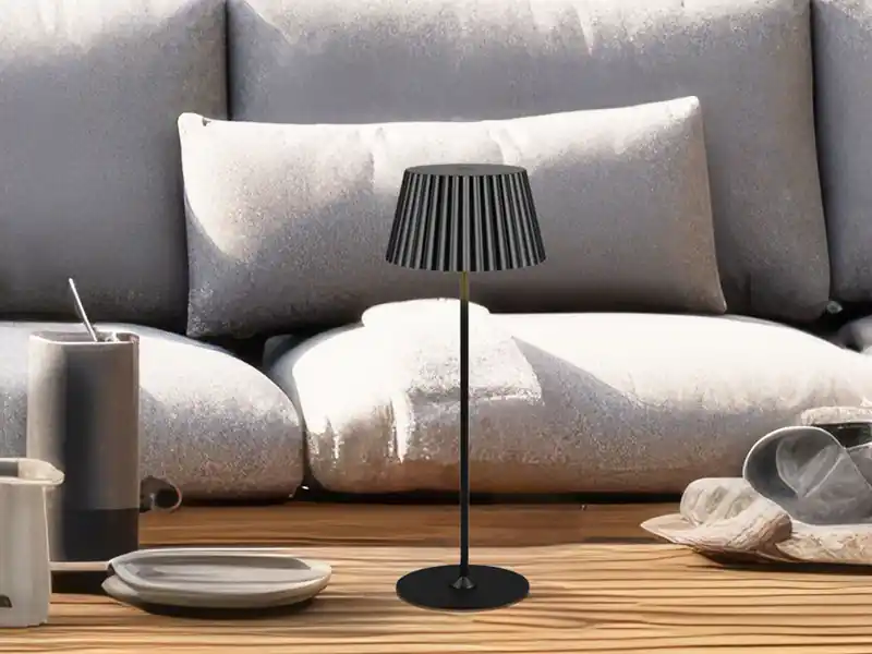 RL LIVE YOUR LIGHT Akku LED Tischleuchte SUAREZ kabellos für Innen & Außen, Schwarz - Höhe 39cm Sichere Zahlung