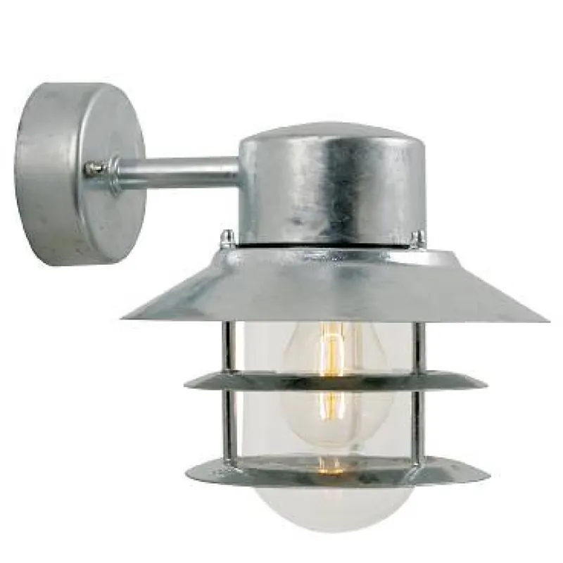 Wandleuchte Blokhus Nordlux Wand Glas IP54 DOWN E27 Verzinkt Preis Gesenkt