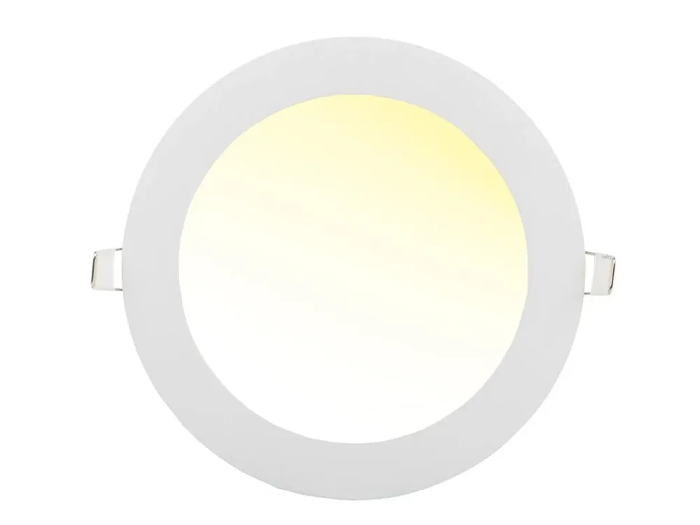 Heißes Angebot Weisser runder eingebauter LED Panel 225mm 18W Warmweiß IP44