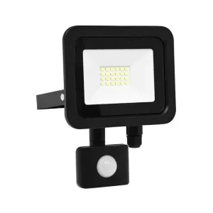 Schwarzer LED Strahler 20W city mit Sensor 5000K Tageslicht IP44 Schnäppchen