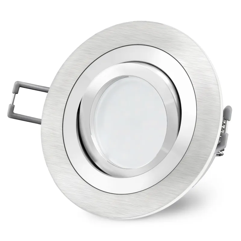 Wochenendangebot RF-2 Aluminium LED-Einbauleuchte flach rund inkl. LED-Modul 230V, 4W LumiFLEX Lichtfarbe warm / neutral / kalt