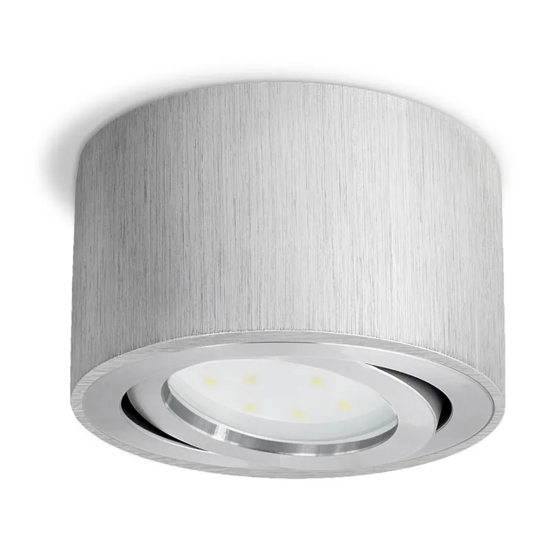 Rabatt CELI-1A flacher Decken Aufbauspot silber schwenkbar inkl. LED Modul 4W LumiFLEX Lichtfarbe warm / neutral / kalt 230V