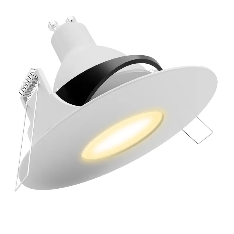 YOKU schwenkbare Bad Einbauleuchte IP65 in weiß inkl. LED GU10 3W drei einstellbaren Lichtfarben 3CCT 230V Knallerangebot
