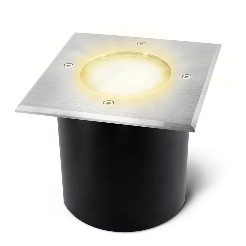 LED Bodenstrahler JADINA schwenkbar, flach & quadratisch IP67 mit fourSTEP LED Modul warmweiß 4W 230V Billig