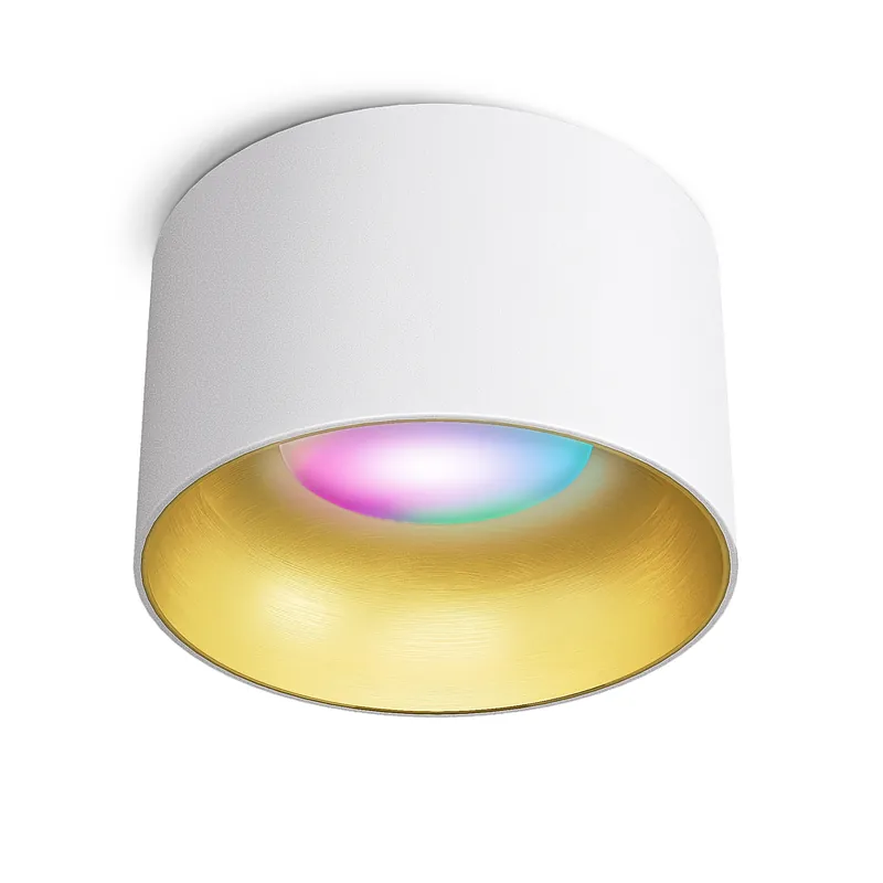 Top-Angebot BAHIO Downlight Aufbau Einbauspot weiß gold inkl. Smart RGB+ WiFi LED Leuchtmittel
