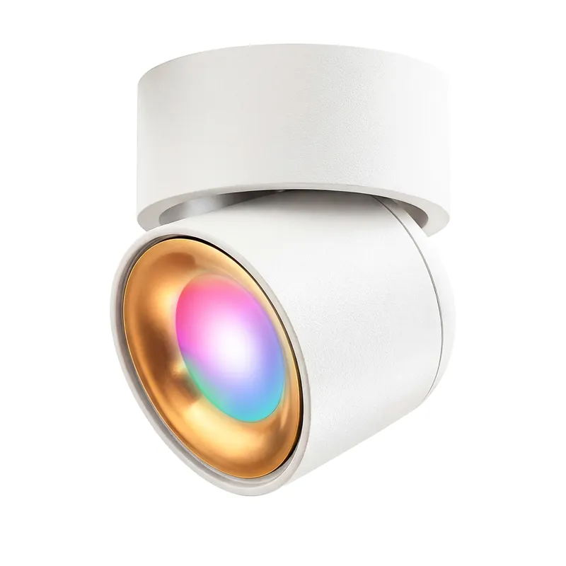AYONA Aufbauspot schwenkbar IP54 weiß gold inkl. smart GU10 RGB CCT Deckenlampe Rabatt