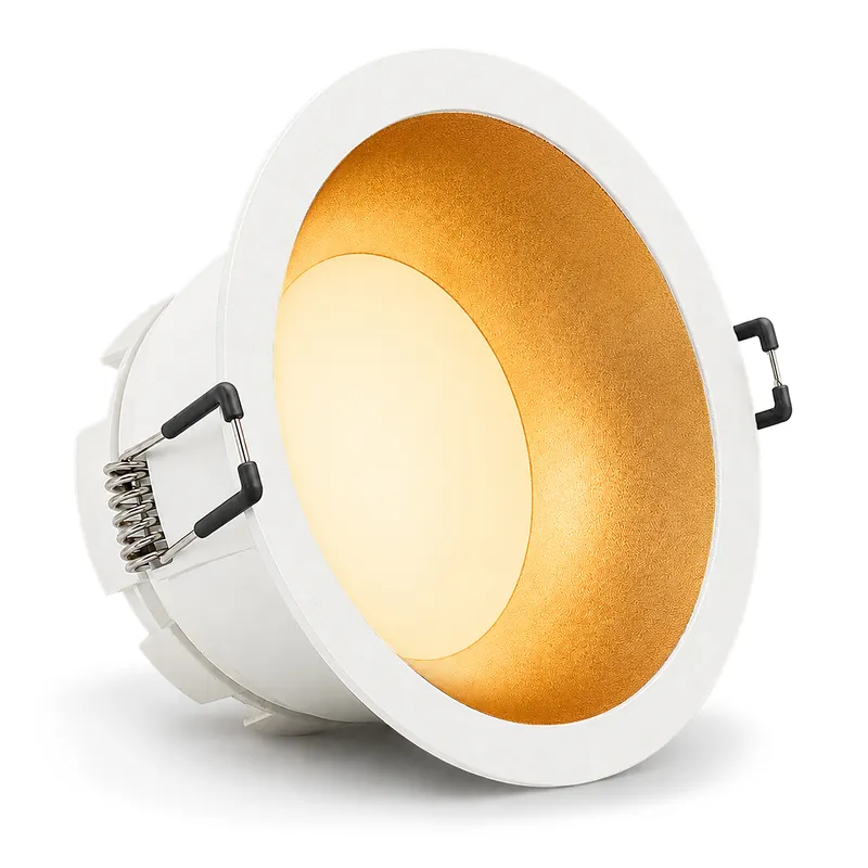 GEXIA Einbauleuchte weiß gold Ø 110mm mit LED GX53 3W Lampe LumiFLEX 3CCT Begrenztes Angebot